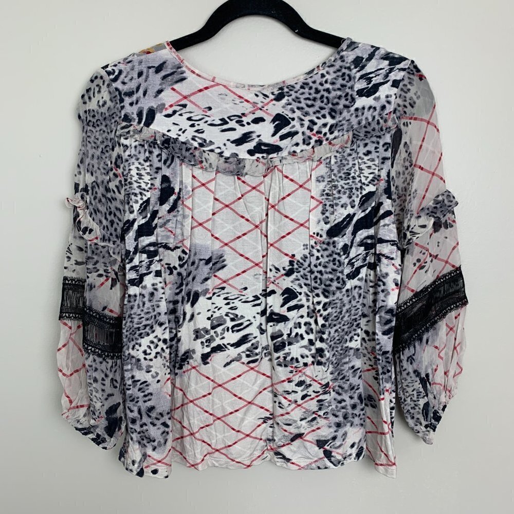 Anthropologie Mathilda Top Mixed Print - XS - Like NEW - Picture 9 of 9